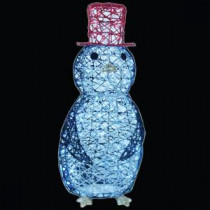 32 in. LED Spun Glitter Penguin Wireframe Silhouette-46-220-00 204635333