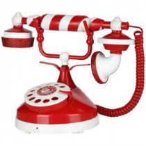 6.50 in. Santa's Christmas Candy Stripe Telephone-38396 206950385