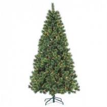 7 ft. Pre-Lit Hard Needle Deluxe Cashmere Artificial Christmas Tree with Clear Lights-5952--70C 300620027