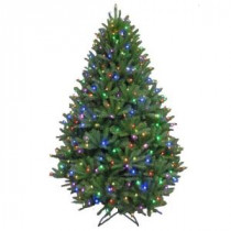 7.5 ft. Pre-Lit LED California Cedar Artificial Christmas Tree with Color Changing RGB Lights-2214101-CHO 206771079