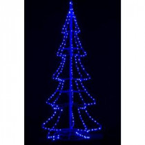 8 ft. Pre-Lit LED 3D Silhouette Tree with 300 Blue Lights-7407169UHO1 205146929