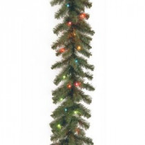 9 ft. Kincaid Spruce Garland with Multicolor Lights-KCDR-9BRLO-1 300330582