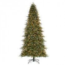 9 ft. Pre-Lit Pomona PE/PVC Artificial Christmas Quick Set Tree x 5657 Tips with 950 UL Indoor Clear Lights-TG90P2082C01 206795468