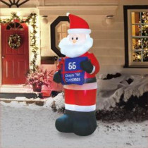 Airflowz 7 ft. Inflatable Electronic Countdown Sign with Santa-74665 206996259