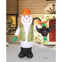 Airflowz 7 ft. Inflatable Hunting Snowman-73501 206996193