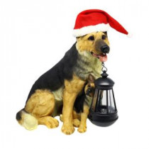 Alpine 12 in. Solar Christmas Dog Family with Motion Censored Bark-YCC152SLR 207140369