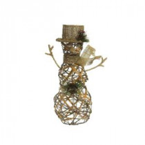 Alpine 19 in. Rattan Snowman with 20 Warm White LED Lights-CIM156HH 207140315
