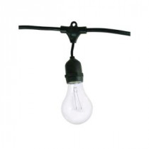 Bulbrite 15-Light Outdoor Black String Light Set-10003 205506989
