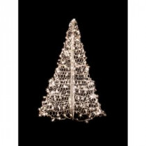 Crab Pot Trees 5 ft. Indoor/Outdoor Pre-Lit Incandescent Artificial Christmas Tree with White Frame and 350 Clear Lights-W5W 205471770