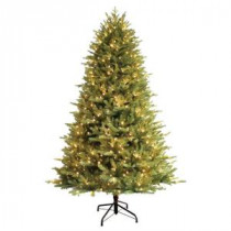 GE 7.5 ft. Just Cut Balsam Fir EZ Light Artificial Christmas Tree with 600 Clear and Random Sparkling LED Lights-17831HD 205982803