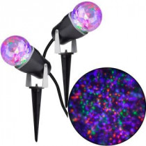 Gemmy 10.24 in. Projection Kaleidoscope LED POG Light Stake (2-Pack)-73100 206851982
