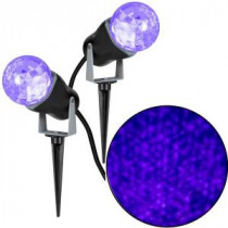 Gemmy 10.24 in. Projection Kaleidoscope LED Purple Light Stake (2-Pack)-73101 206851983