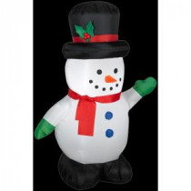 Gemmy 3.5 ft. H Inflatable Snowman with Holiday Top Hat-87645X 206403207