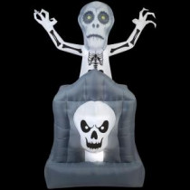 Gemmy 35.43 in. W x 36.22 in. D x 72.05 in. H Animated Inflatable Pop-Up Ghost in Haunted Tomb-71096 207107601