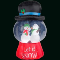 Gemmy 43 in. H Inflatable Snow Globe with Hat-Snowman Scene-89548X 300060747