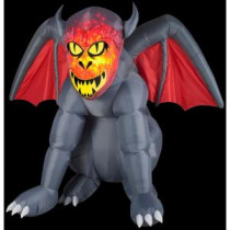 Gemmy 4.6 ft. Inflatable Projection Fire and Ice Gruesome Gargoyle-57635X 206355148