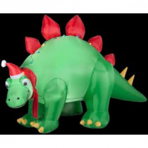 Gemmy 5.7 ft. H Inflatable Holiday Stegosaurus with Santa Hat-89982X 206403220