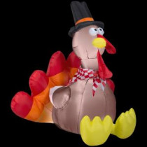 Gemmy 59.84 in. W x 51.18 in. D x 59.84 in. H Inflatable Turkey-59700 207107593