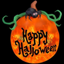 Gemmy 64.17 in. W x 53.15 in. D x 72.05 in. H Inflatable Kaleidoscope Happy Halloween Pumpkin (RRY)-70593 207107599