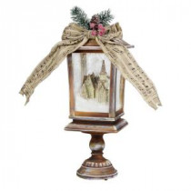 Home Accents Holiday 17 in. Tabletop Snow Blowing Lantern with LED Illumination-6299-17215 206954046