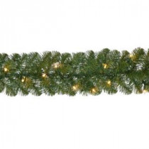 Home Accents Holiday 18 ft. Pre-Lit Noble Fir Garland with 100 Lights-GTI0FY146C00 206771030