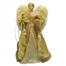 Home Accents Holiday 18 in. Fabric Angel Gold Tree Topper-A-150030 A 205930680