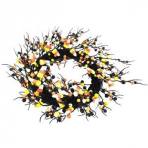 Home Accents Holiday 20 in. Artificial Wreath with Candy Corn-SIMUS0073 206791309