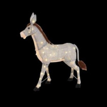 Home Accents Holiday 31 in. LED Lighted Tinsel Donkey-TY757-1614-1 206963174