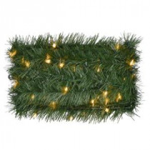 Home Accents Holiday 36 ft. Pre-Lit Roping Garland with 100 Clear Lights-GIZ1GB042C00 206954107