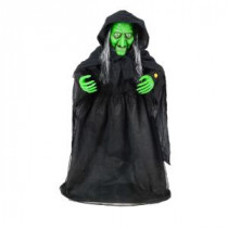 Home Accents Holiday 36 in. Animated Halloween Witch with Animated Moving Jaw-6330-36689 206770870