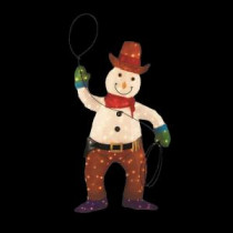 Home Accents Holiday 4 ft. Pre-Lit Tinsel Cowboy Snowman-TY261-1314 204062140