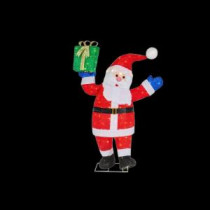 Home Accents Holiday 48 in. LED Lighted Tinsel Santa with Gift-TY275-1614-1 206963173