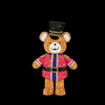 Home Accents Holiday 49 in. LED Lighted Tinsel Teddy Bear Soldier-TY346-1314 206954368