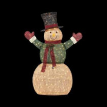 Home Accents Holiday 5 ft. Pre-Lit Burlap Snowman in Coat and Mittens-TY326-1514-0 205983425