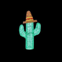 Home Accents Holiday 50 in. LED Lighted Green Acrylic Cactus-TY036-1611-1 206963367