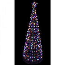 Home Accents Holiday 6 ft. Pre-Lit LED Tree Sculpture with Star - Multi-Colored Lights-4407454G-02UHO 207044860