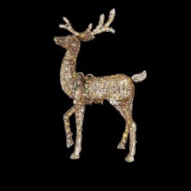 Home Accents Holiday 60 in. LED Lighted Gold PVC Animated Standing Deer-TY410-1611 206954534