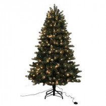 Home Accents Holiday 6.5 ft. Blue Spruce Elegant Twinkle Quick-Set Artificial Christmas Tree with 400 Clear and Sparkling LED Lights-W14L0463 205943388
