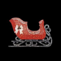 Home Accents Holiday 71.5 in. LED Lighted Red Acrylic Sleigh-TY420-1611-1 206963189