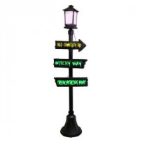Home Accents Holiday 72 in. Halloween Lamppost with Mystery Light Effect-6329-72202 206763021