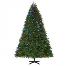 Home Accents Holiday 7.5 ft. Pre-Lit LED Sierra Nevada PE/PVC Quick-Set Artificial Christmas Tree with 8 Functions Color Changing Lights-TG76P3A38D00 206771000