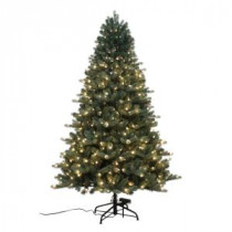 Home Accents Holiday 7.5 ft. Spruce Quick-Set Artificial Christmas Tree with 600 9-Function LED Lights and Remote Control-W14L0465 205943350