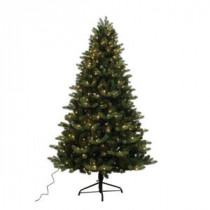 Home Accents Holiday 7.5 ft. Yukon Spruce Quick-Set Artificial Christmas Tree with 500 8-Function LED Lights-W14L0470 205943340