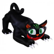 Home Accents Holiday 8 ft. LED Inflatable Black Cat with Projection Eyes-20244 206771211