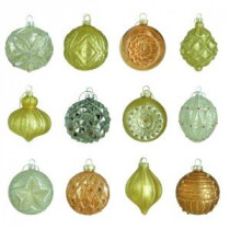 Home Accents Holiday 80 mm Holiday Shimmer Assortment Ornament (12-Count)-HEGL21HS 207045467