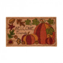 Home Accents Holiday Appliqued Pumpkins 17 in. x 29 in. Coir Door Mat-519506 206979348