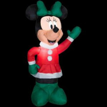 Home Accents Holiday Disney 3.5 ft. Inflatable Outdoor Minnie in Winter Outfit-86349X 203462257