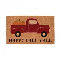 Home Accents Holiday Fall Pickup 17 in. x 29 in. Coir Door Mat-519520 206979356