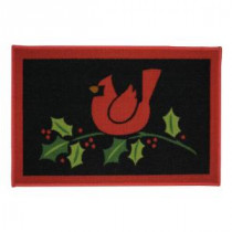 Home Accents Holiday Festival Cardinal 17 in. x 29 in. Printed Holiday Mat-520915 207037221