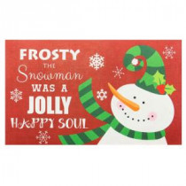Home Accents Holiday Frosty 18 in. x 30 in. Door Mat-60799077718x30 207125964